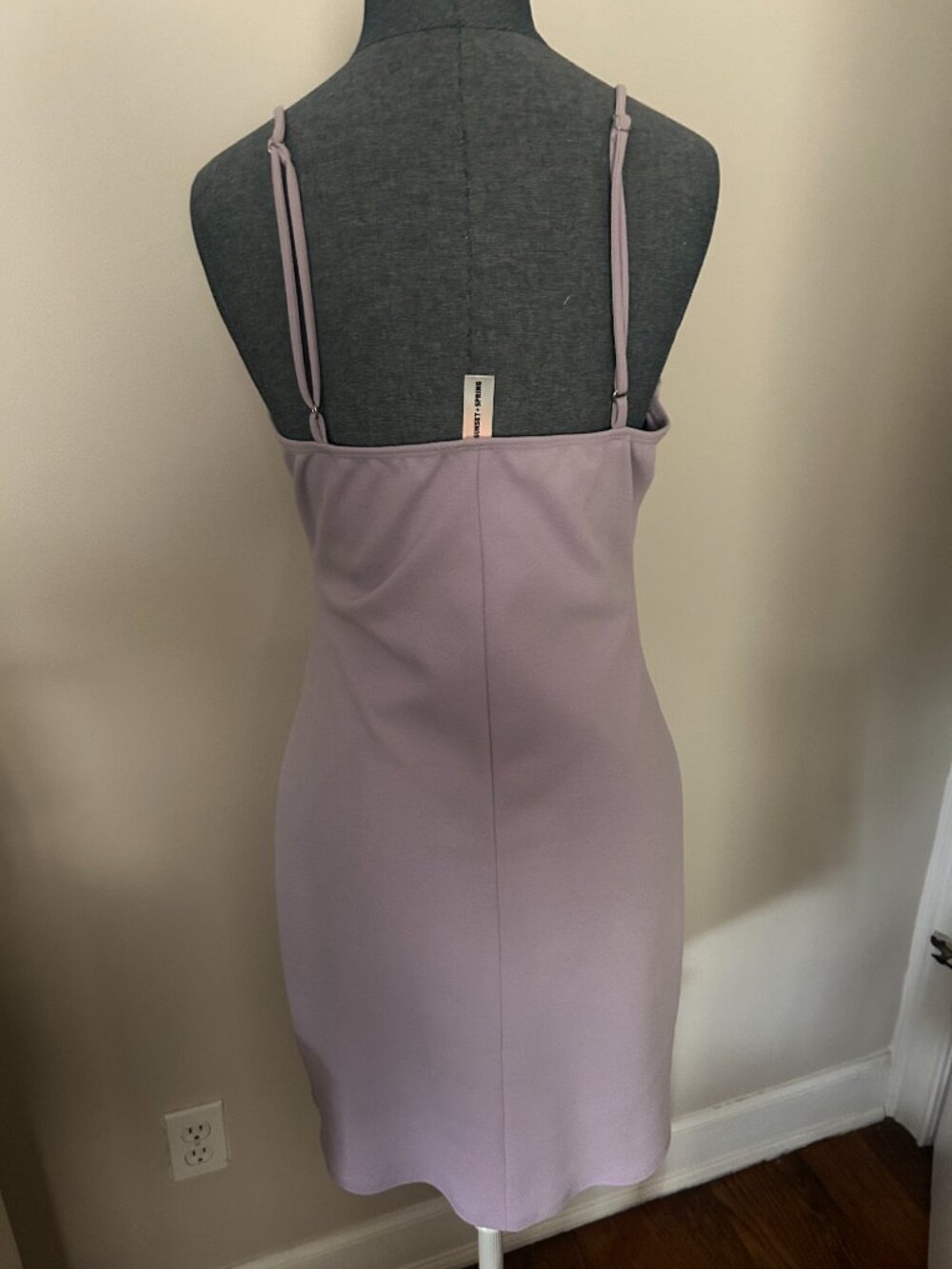 Lavender Ruched Cocktail Dress - Picture 2 of 4